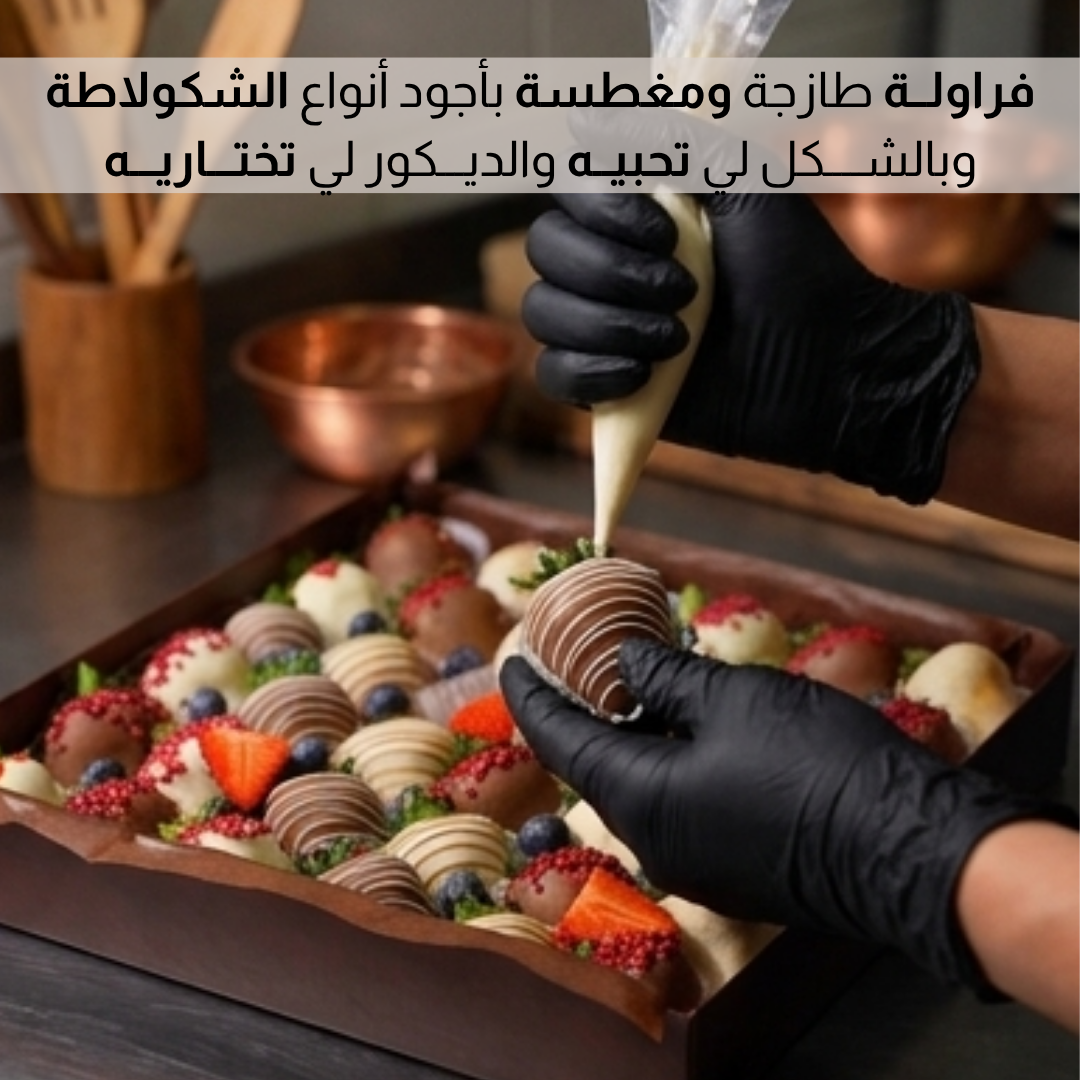 بــوكـس فــراولة مغــطاة بالشكولاطة